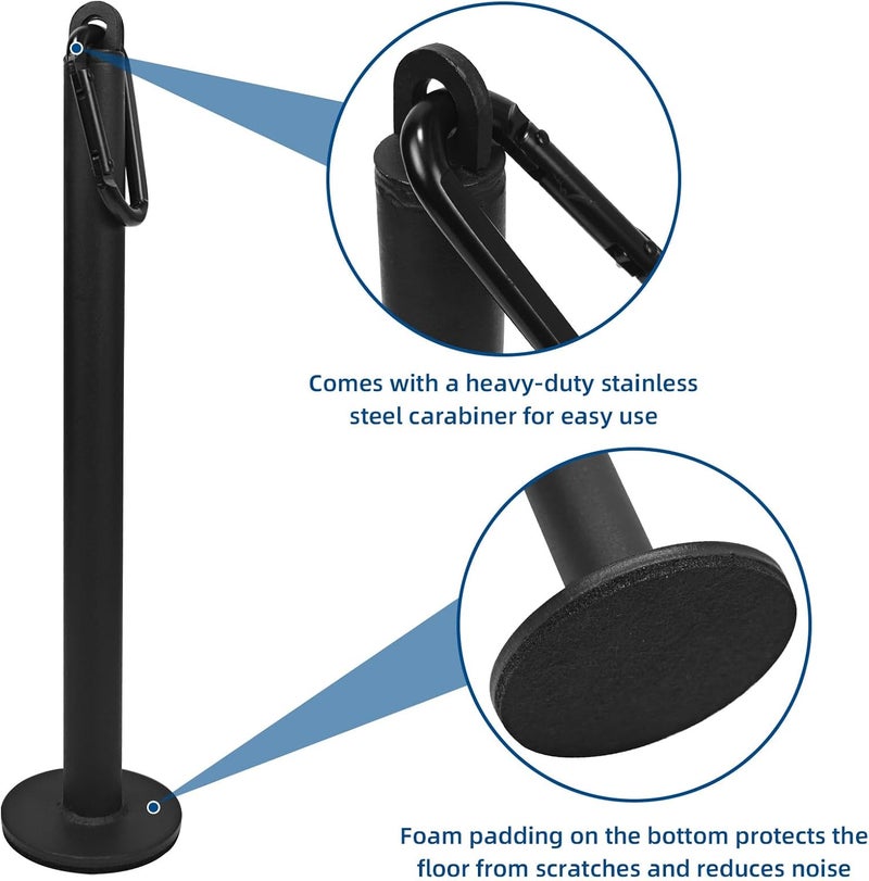 LFJ Weight Loading Pin with Carabiner fit 1 inch and 2 inch Olympic Weight Plate for Cable Pulley System LAT Pulldown - Image 3